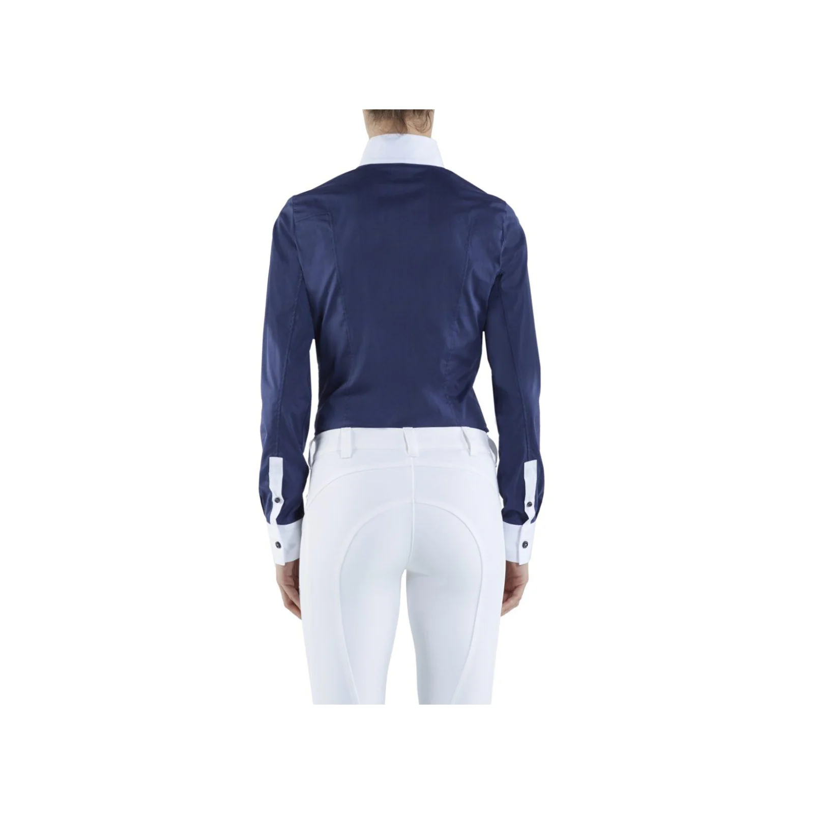 Dark blue and white long-sleeve competition shirt for women Adelaide - Vestrum