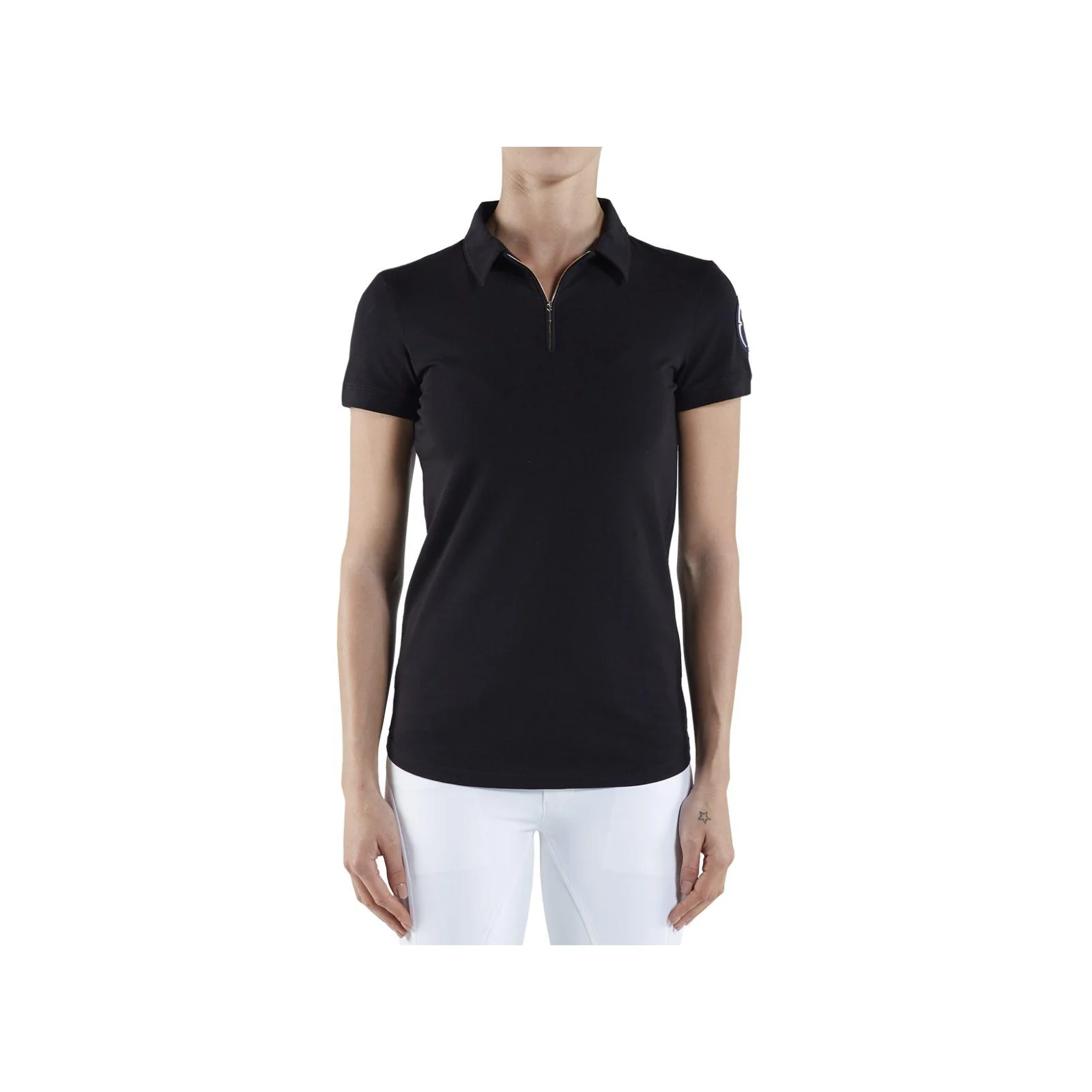 Polo Color negro para mujer Digione - Vestrum