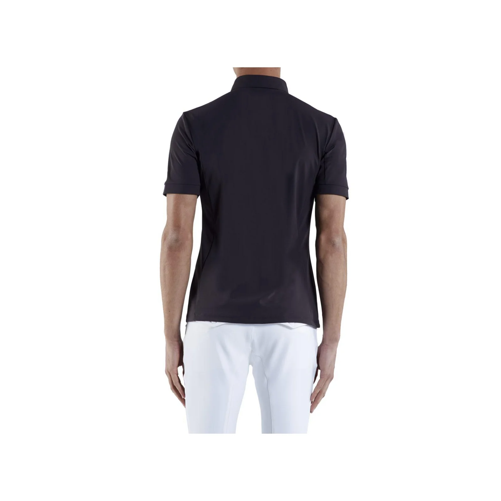 Polo technique d'entraînement marron foncé à manches courtes pour homme Olbia - Vestrum