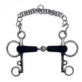 Pelham Bit Rubber Split Short Beds for horses - WALDHAUSEN