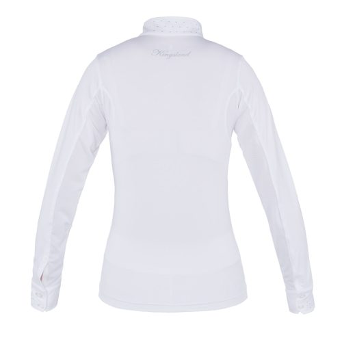 Camisa de competición de manga larga blanco para mujer modelo Mimi de Kingsland