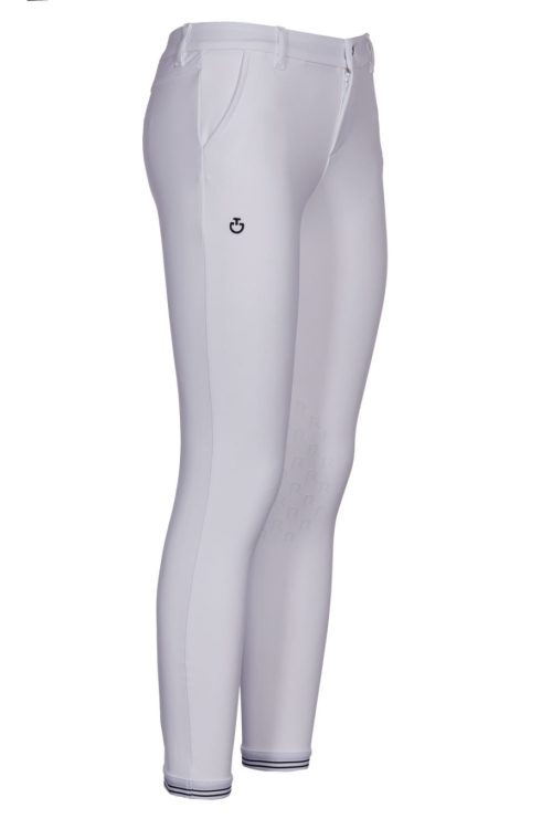 Pantalones con grip en las rodillas junior de color blanco de la colección Revolution de Cavalleria Toscana