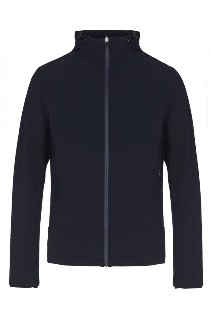 Men's navy blue jacket model Embossed Jersey of Cavalleria Toscana