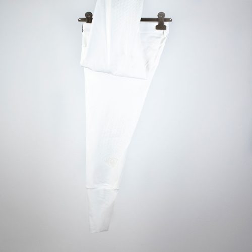 Pantalones de competición blancos (grip rodilla) modelo Syracusse de Vestrum.