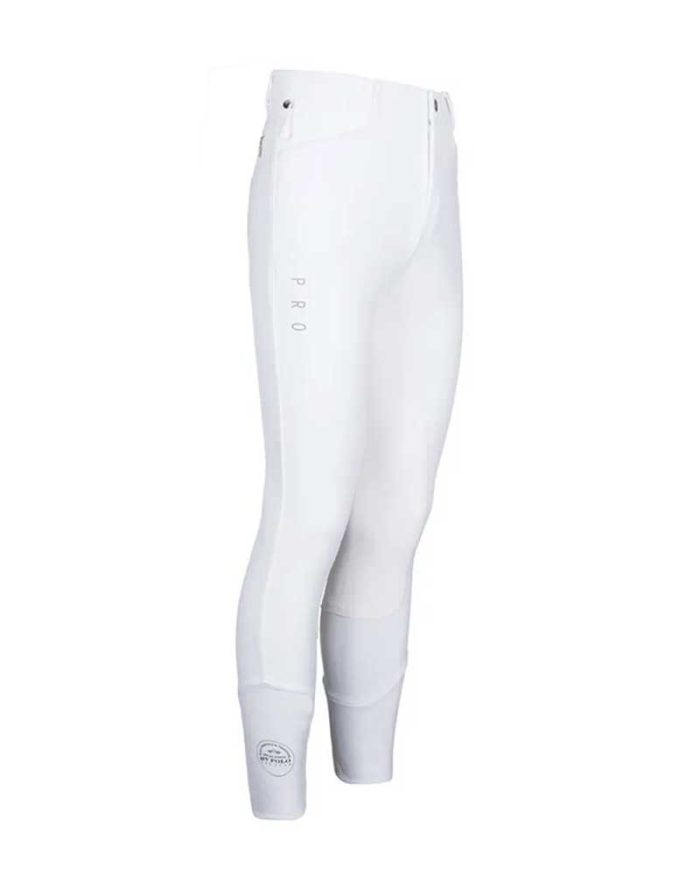 Pantalones de competición blanco (cuero culera) para hombre - Abase - HV Polo