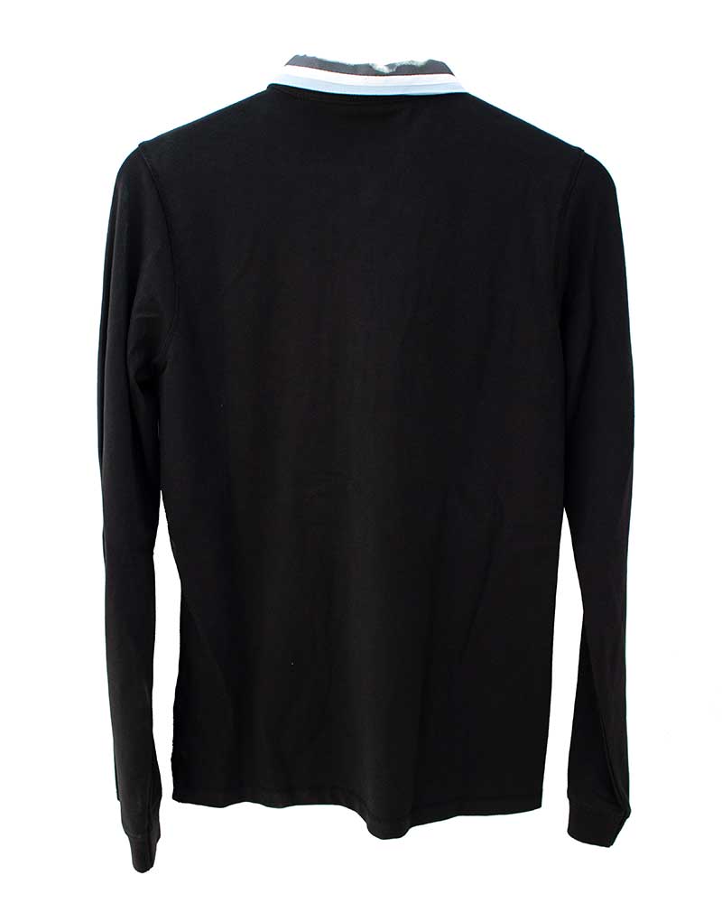Black long-sleeved polo for women - Saundra - HV Polo - Image 3