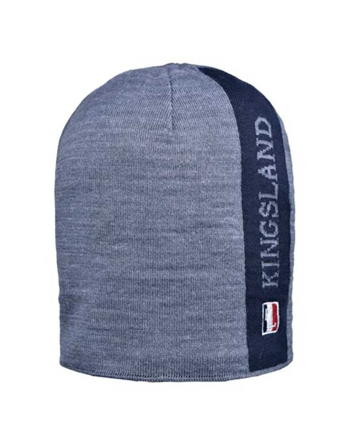 Gorro fino de punto gris y azul marino con interior polar - James - Kingsland