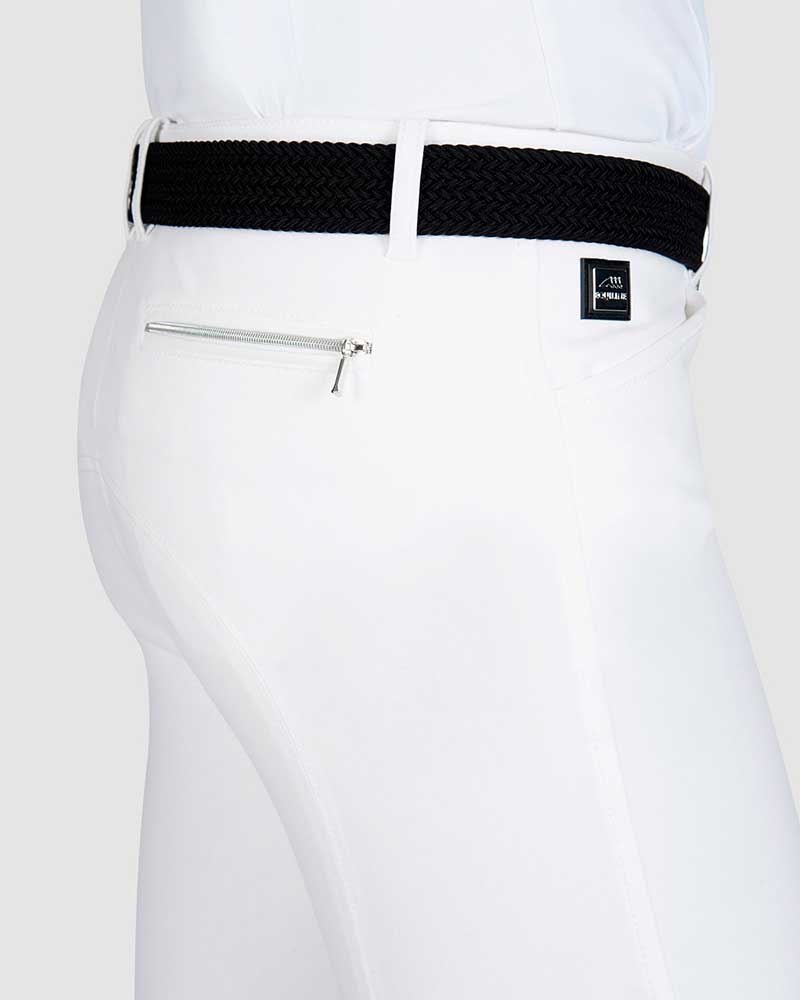 Pantalones de montar a caballo blancos con grip de silicona en las