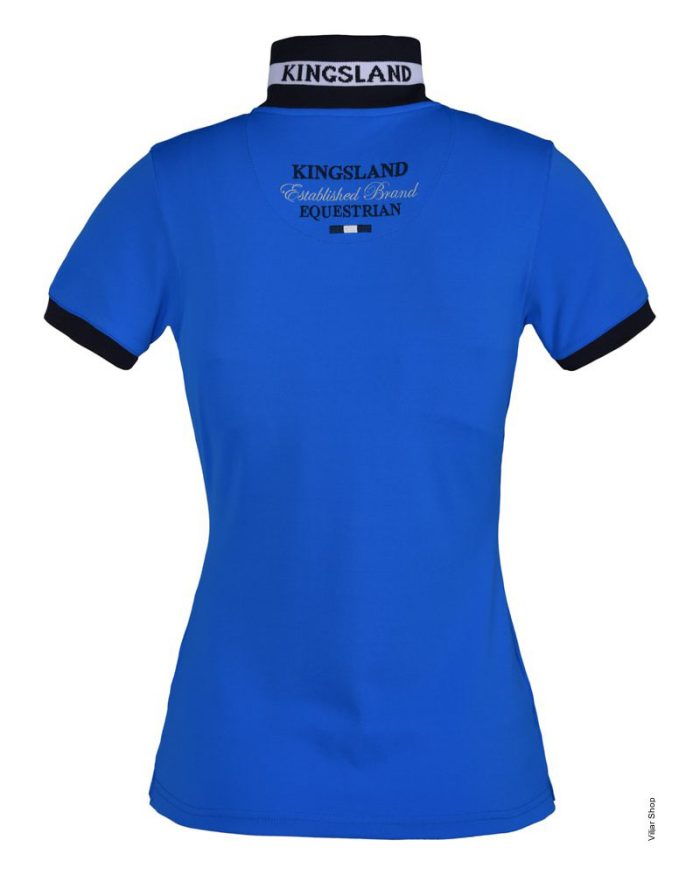 Polo de piqué de manga corta azul eléctrico (blue indigo bunting) para mujer - Ursa - Kingsland - Imagen 2