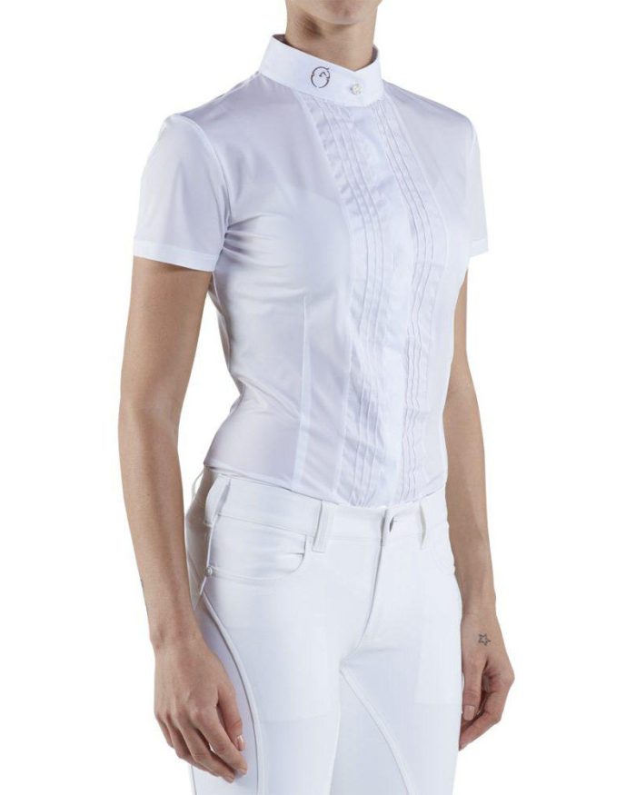 Camisa blanca de manga corta para concurso para mujer - Medan - VESTRUM - Imagen 2