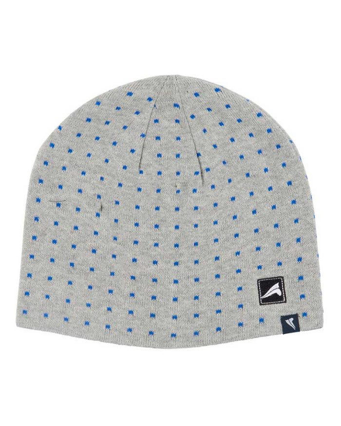 Gorro fino de punto gris con topos azules - Iris - euro-star