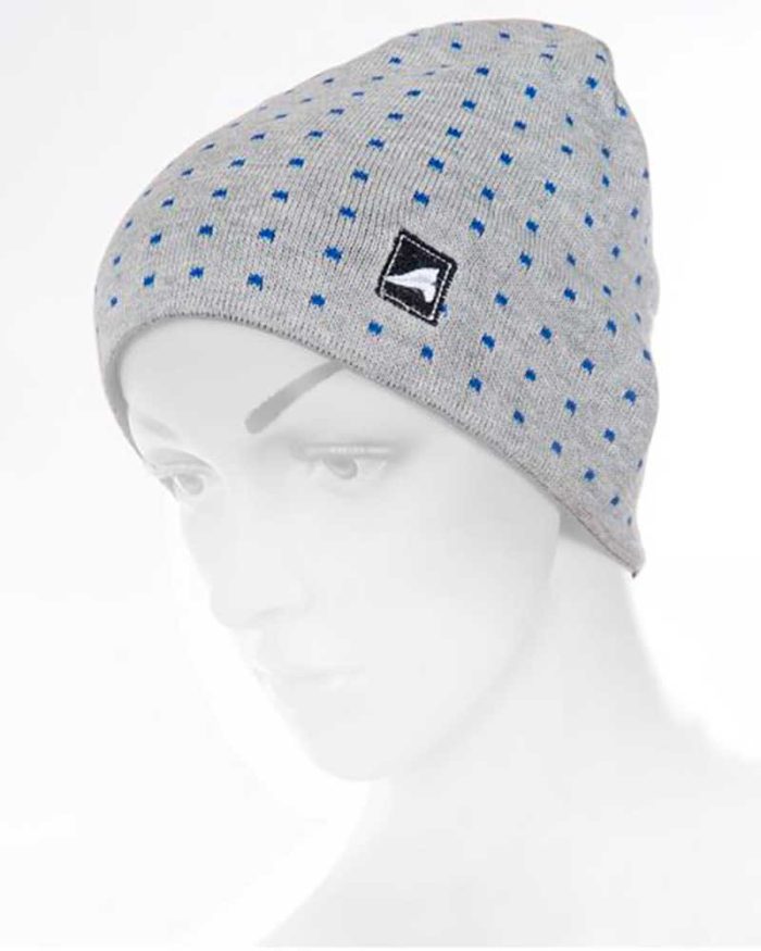 Gorro fino de punto gris con topos azules - Iris - euro-star - Imagen 3