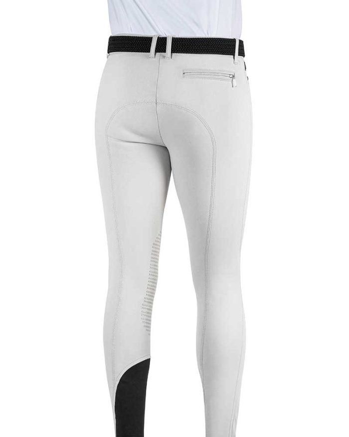 Pantalones de competición blancos (grip rodilla) para hombre - Equiline - Imagen 4