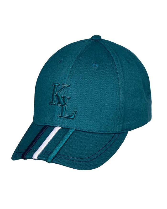 Gorra turquesa con 3 bandas bordadas (azul marino, blanco y turquesa) - KLijaden - Kingsland