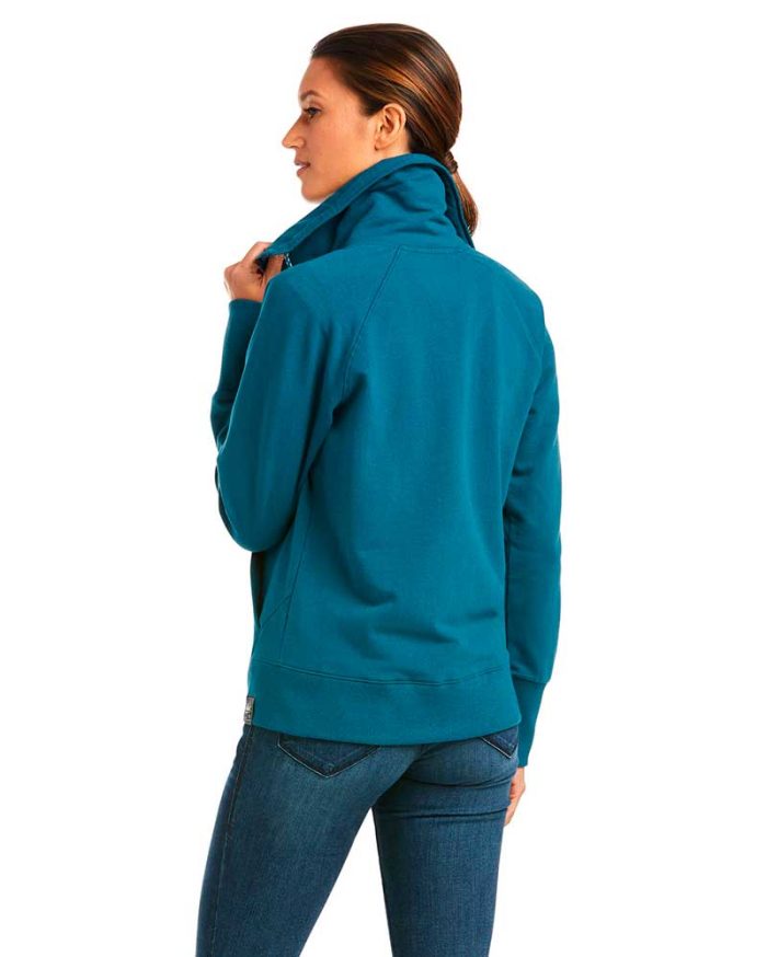 Sudadera polar con cremallera turquesa oscuro para mujer - Team Logo - ARIAT - Imagen 4