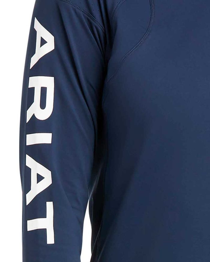 Camiseta de entrenamiento de manga larga azul marino para mujer - Auburn - ARIAT - Imagen 3