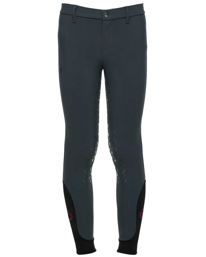 Pantalones gris oscuro sin bolsillos (grip culera) junior unisex - Cavalleria Toscana - Imagen 5