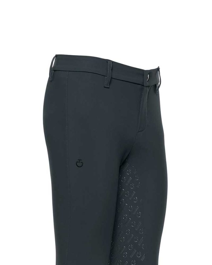 Pantalones gris oscuro sin bolsillos (grip culera) junior unisex - Cavalleria Toscana - Imagen 2