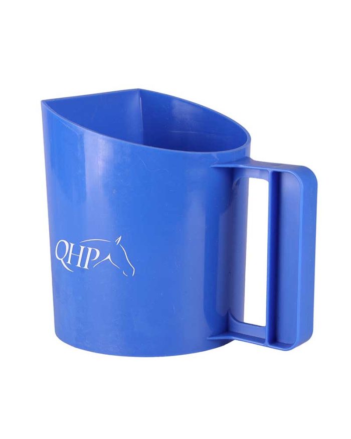 Cazo/vaso medidor azul para pienso - QHP