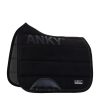 Black dressage padding (Black) with anti-slip on the withers and reinforcement on the girth step for horses - ANKY