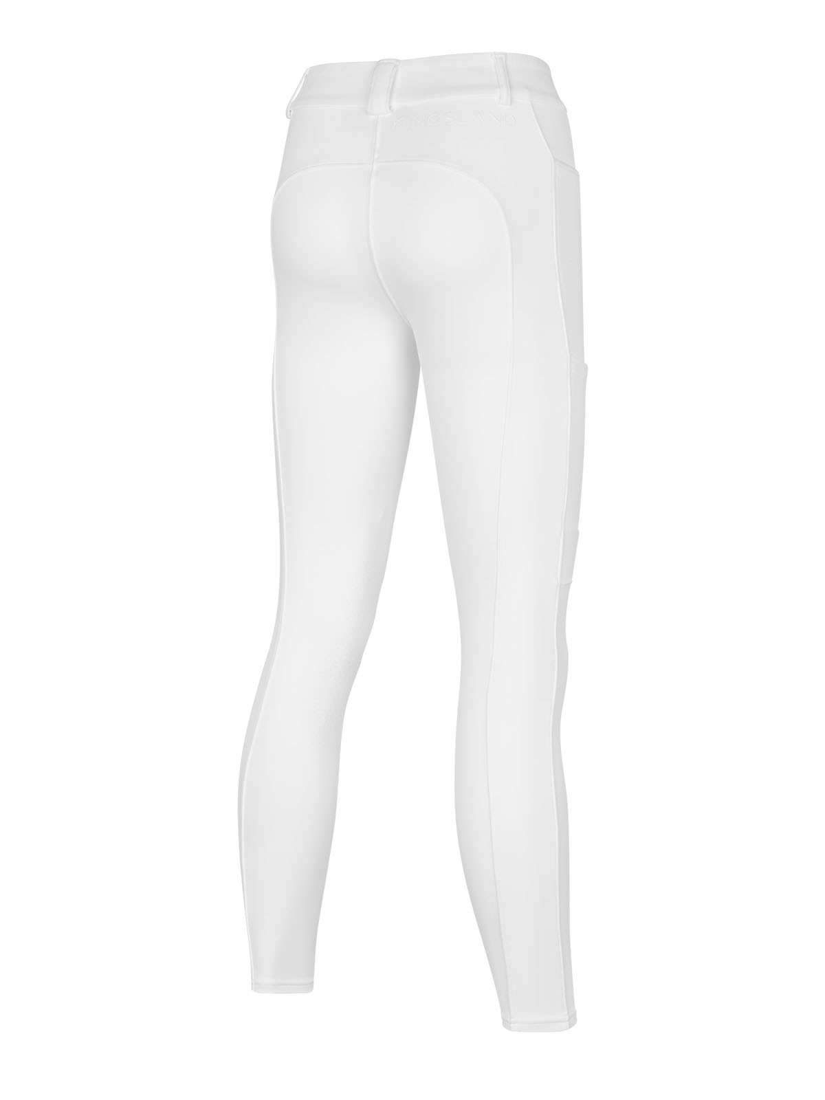 Pantalones de invierno blancos (grip rodilla) con cierre de dos botones y cintura elastica para mujer - KLCornelia-Kingsland - Imagen 2