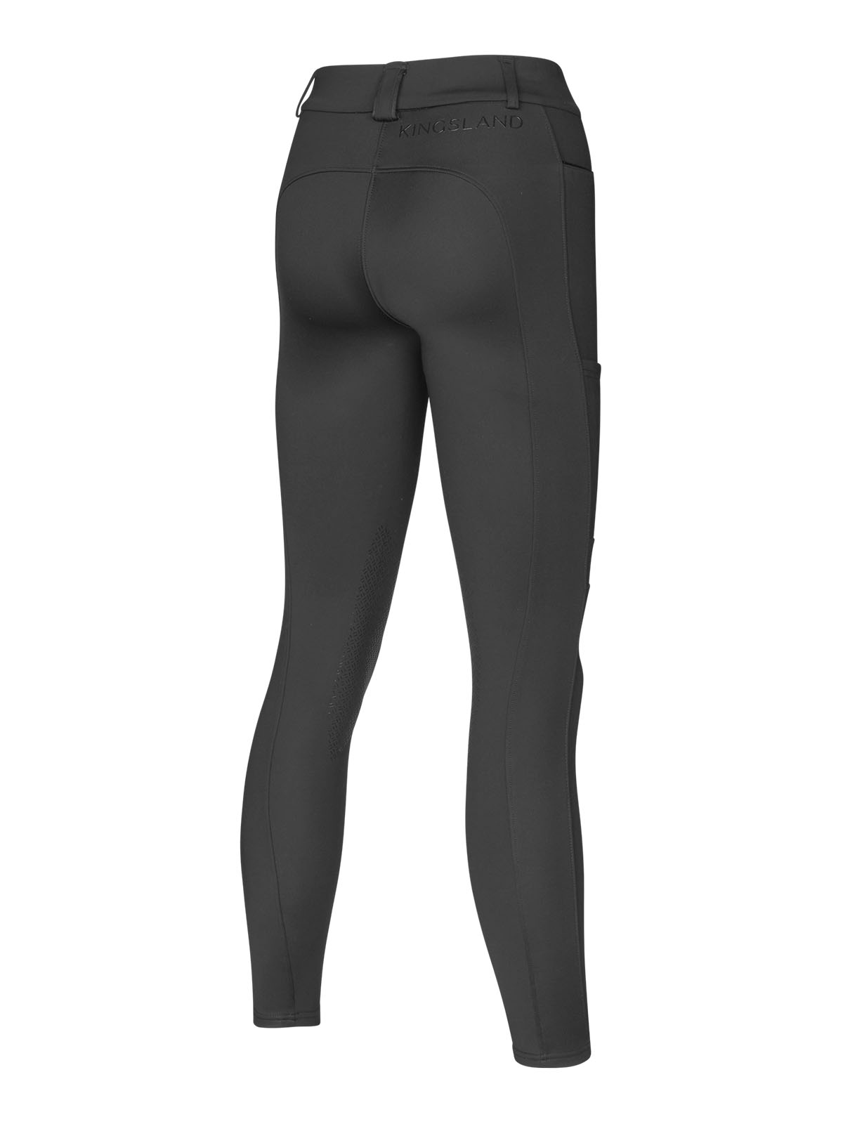 Pantalones de invierno negros (grip rodilla) con cierre de dos botones y cintura elastica para mujer - KLCornelia-Kingsland - Imagen 2