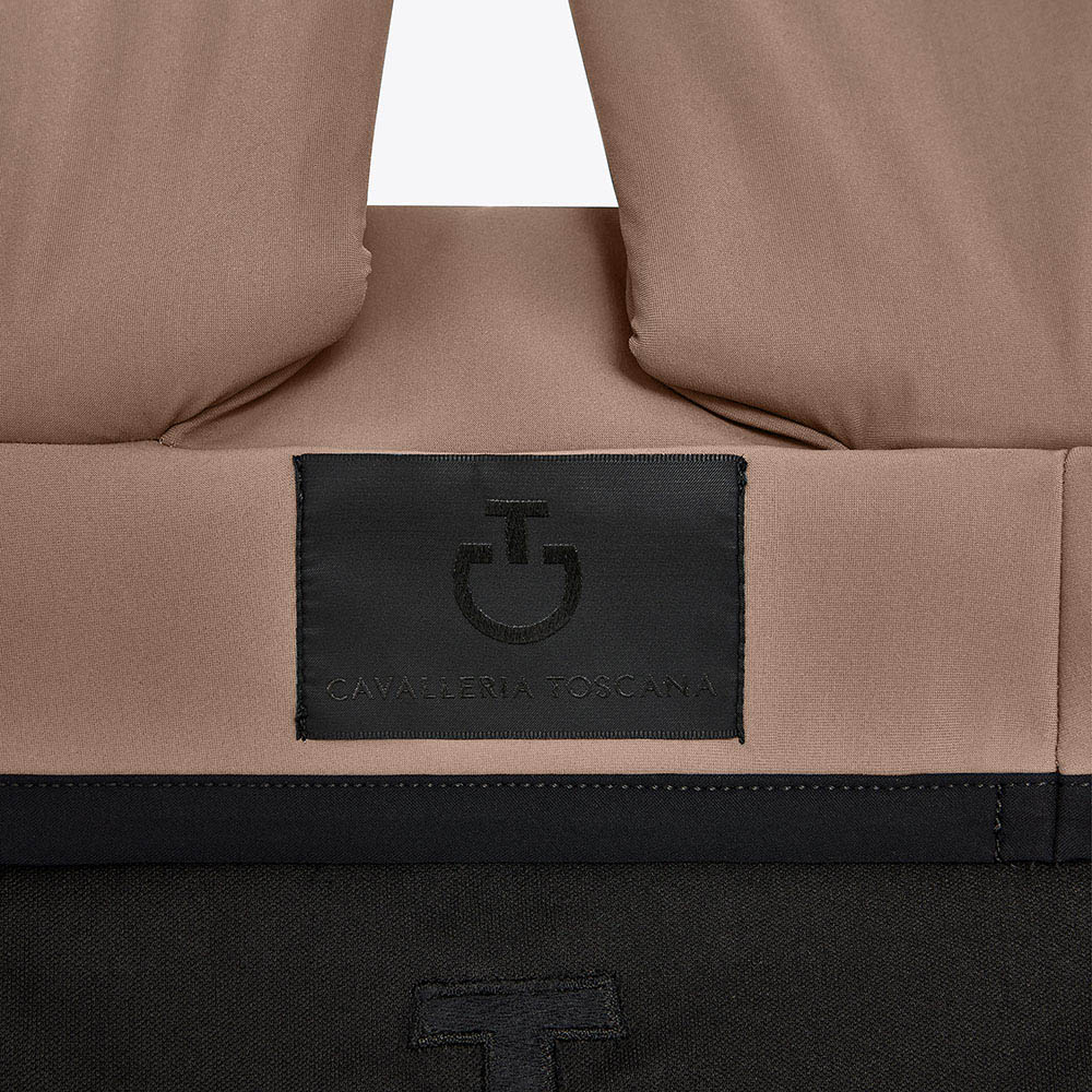 Orejeras marrón con el logo en negro y con orejas finas elásticas para caballo y pony - Cavalleria Toscana - Imagen 2