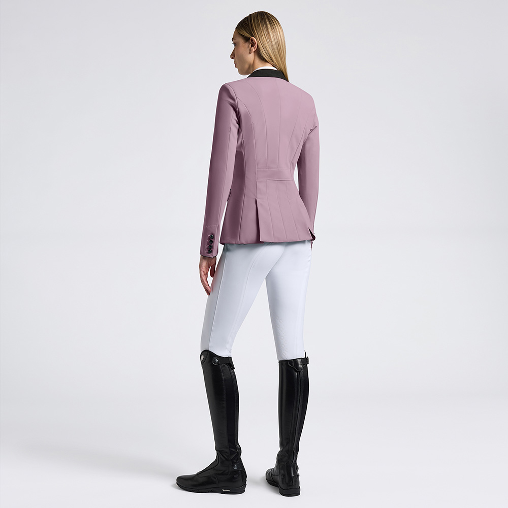 Americana de competición color lila con cuello de alcántara y botones negros para mujer - Cavalleria Toscana - Imagen 3