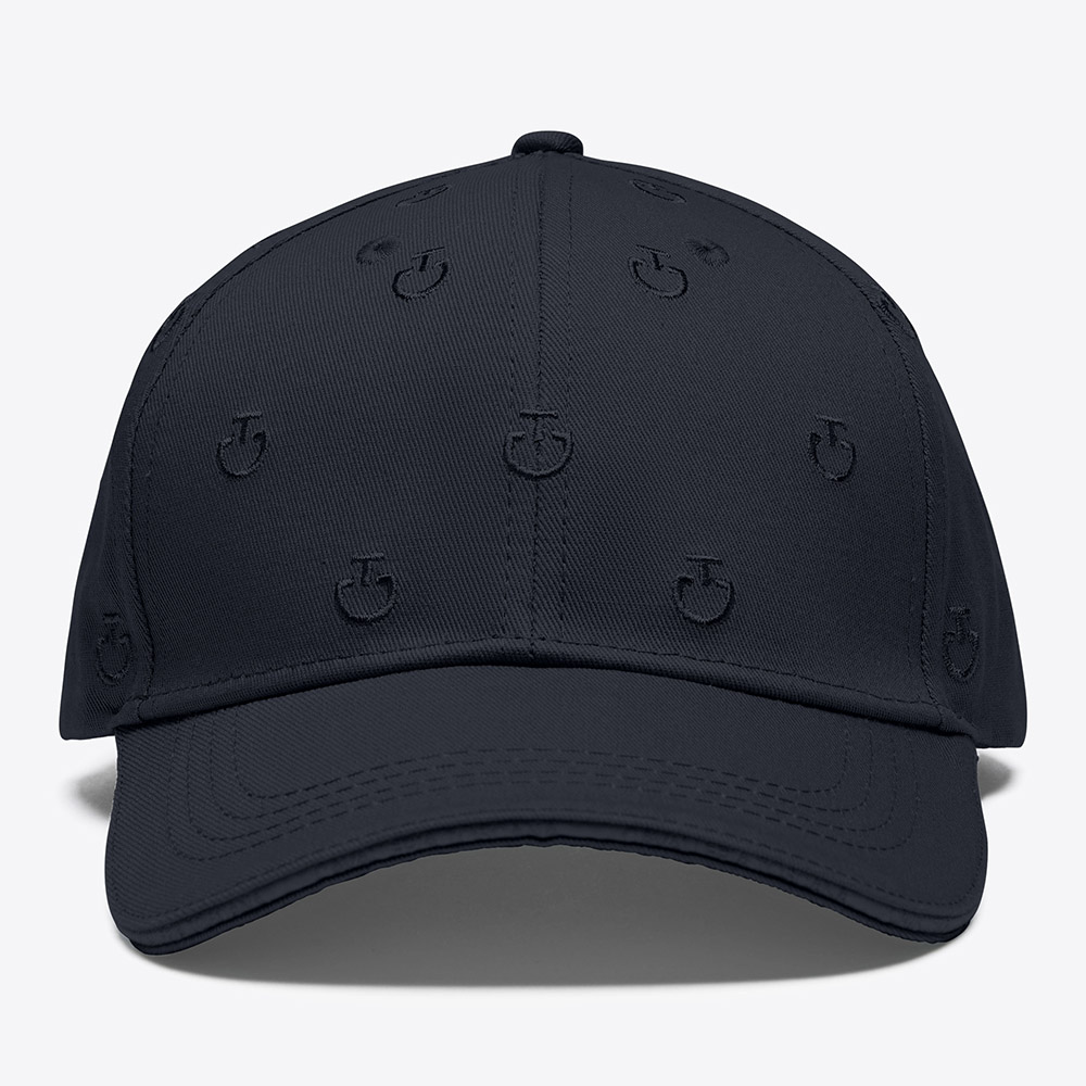 Gorra azul marino con bordado de micrologotipos - Cavalleria Toscana